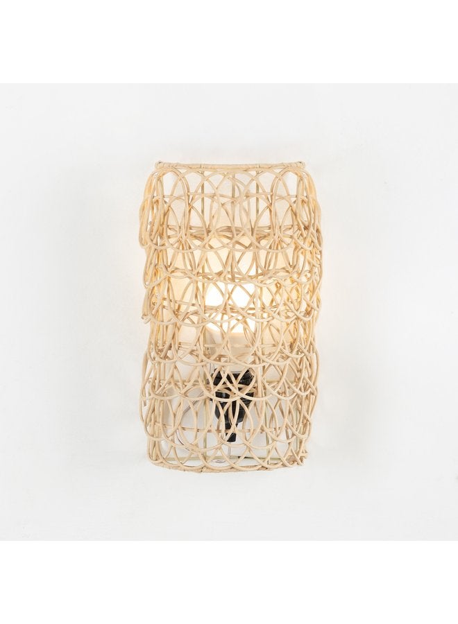 تبس هوم لمب باللون بيج مصنوعة من بامبو لإضاءة المنزل والديكور - Image 3